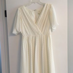 JCrew Cream Swiss Dot Hawkins Dress